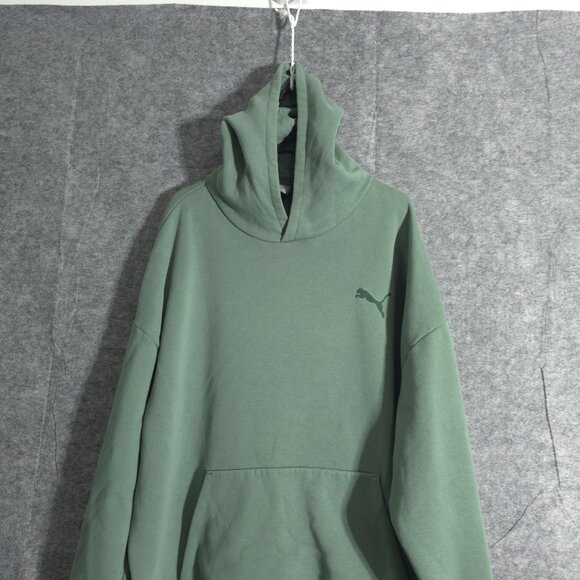 Puma SE Fit Warm Cell Hoodie Mens Sz XXL Green Pullover Logo Solid - Picture 5 of 16